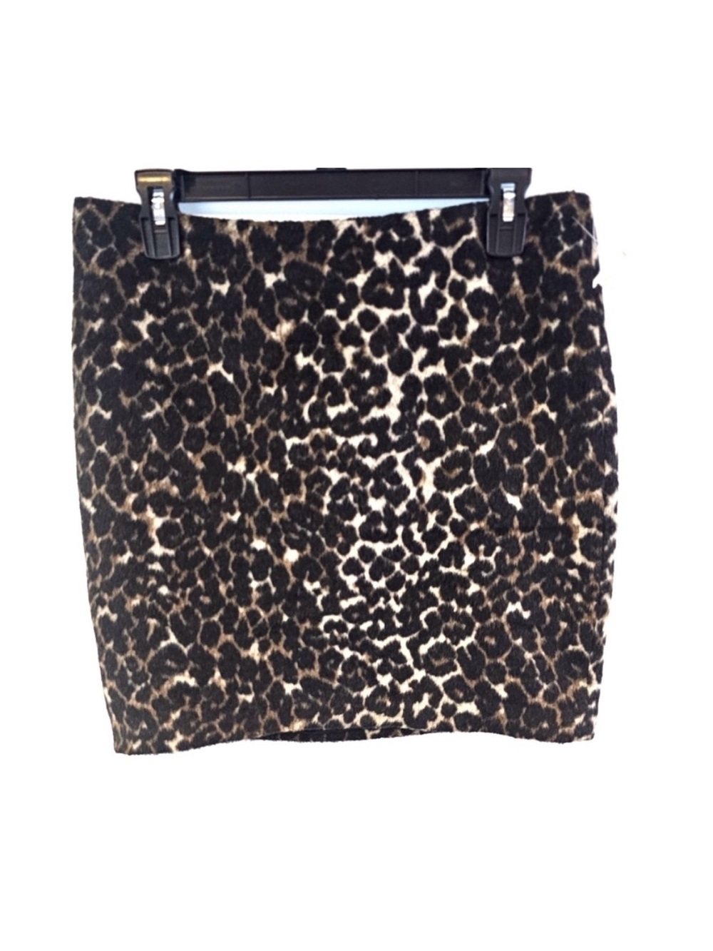 Lord & Taylor Leopard Print Pencil Skirt - Brown/Black wool blend size 10